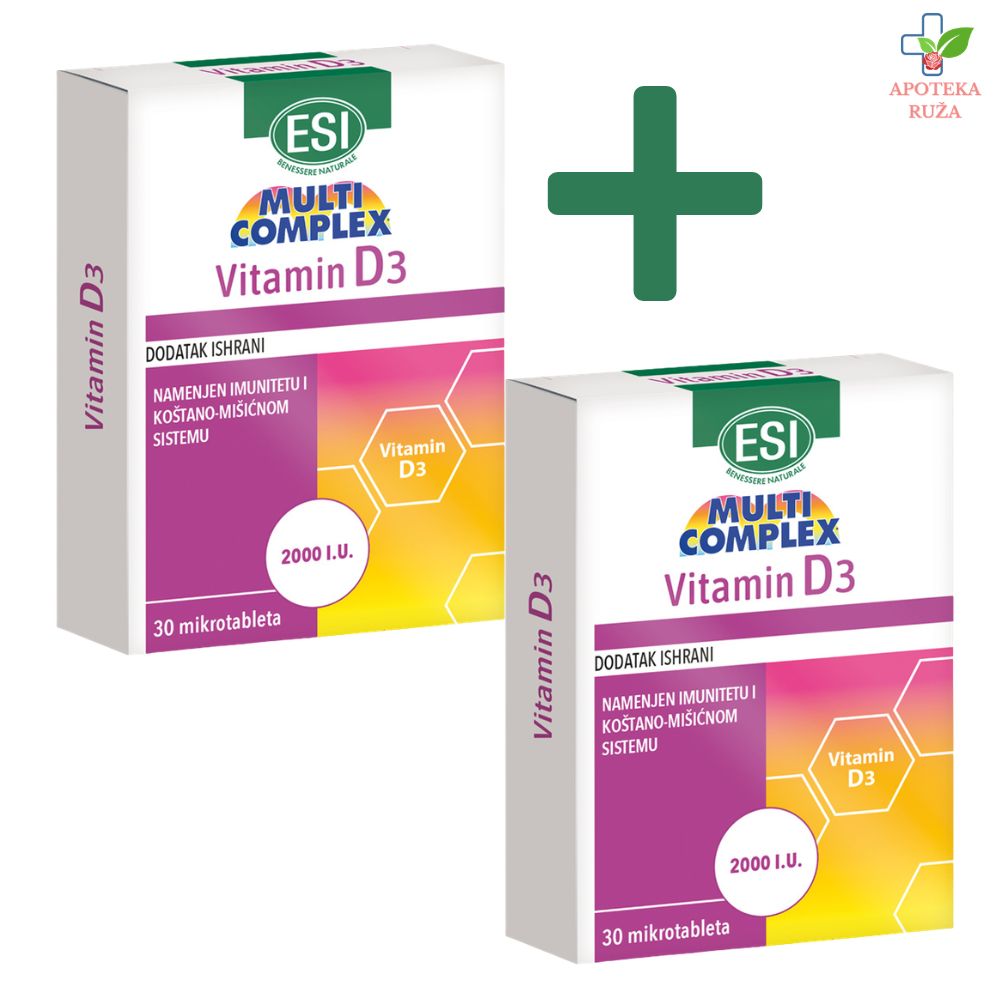 ESI Vitamin D 2000 IU 30 mikrotableta 1+1 GRATIS