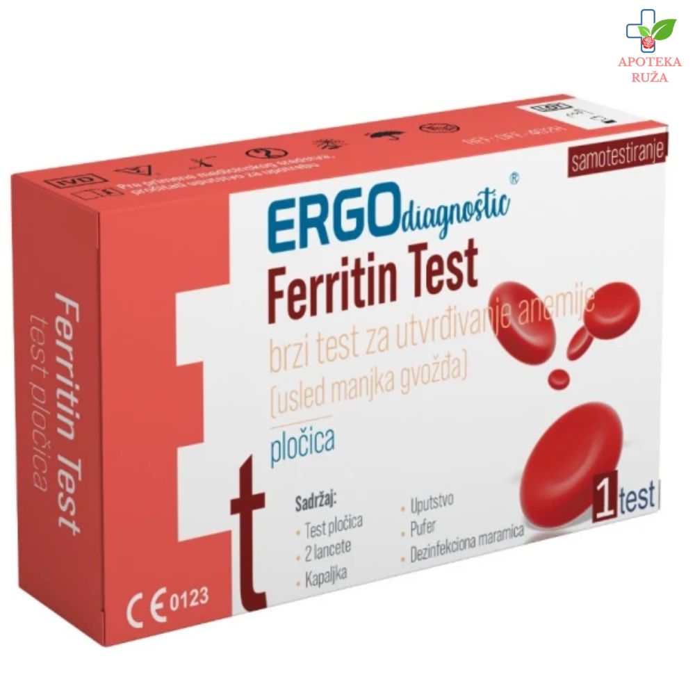Ergo test za samotestiranje i utvrđivanje anemije (Ferritin test) 1 komad