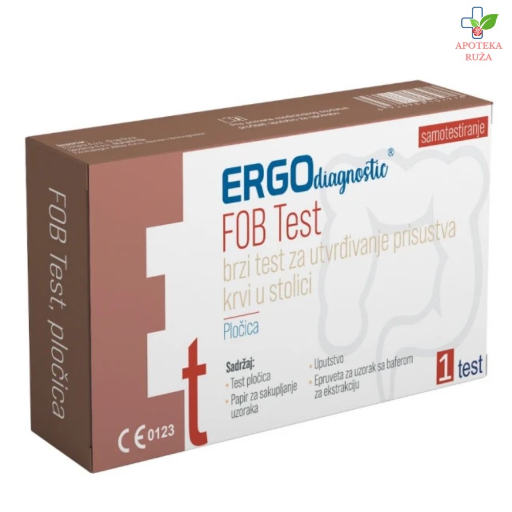 Ergo test za samotestiranje na okultno krvarenje u stolici (FOB test) 1 komad