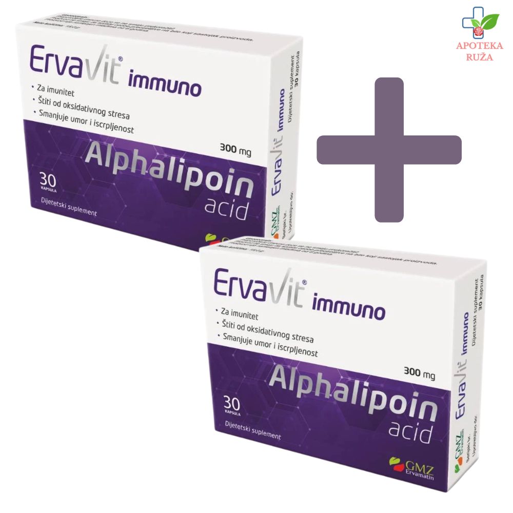 Ervavit Alfa Lipoin Acid 300mg 30 kapsula 1+1 GRATIS