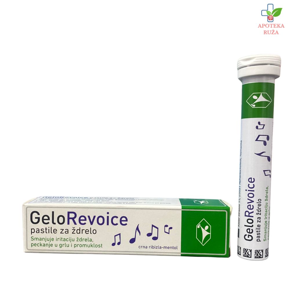 Gelorevoice za grlo (crna ribizla-mentol) 20 pastila