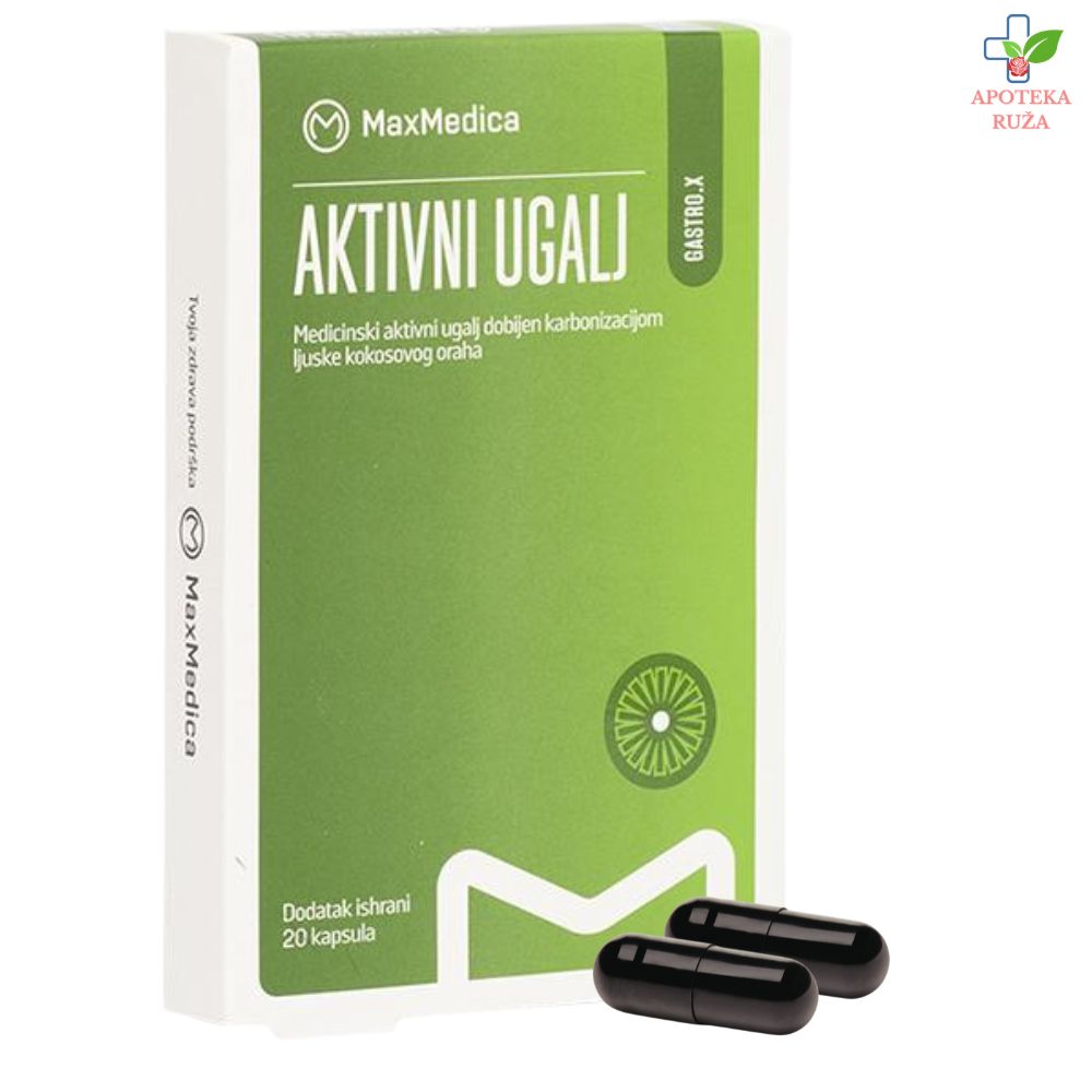 Max Medica Aktivni ugalj 20 kapsula