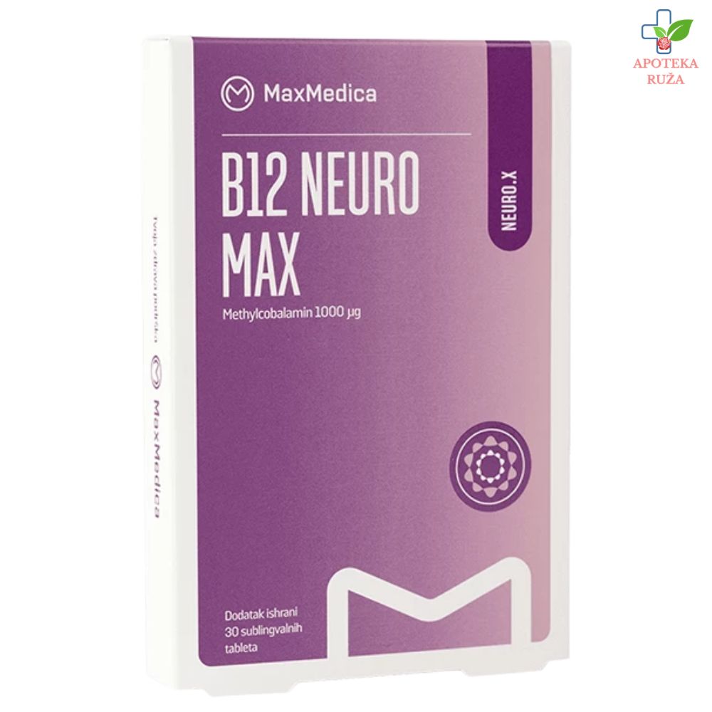 Max Medica B12 Neuro Max 1000mcg 30 sublingvalnih tableta