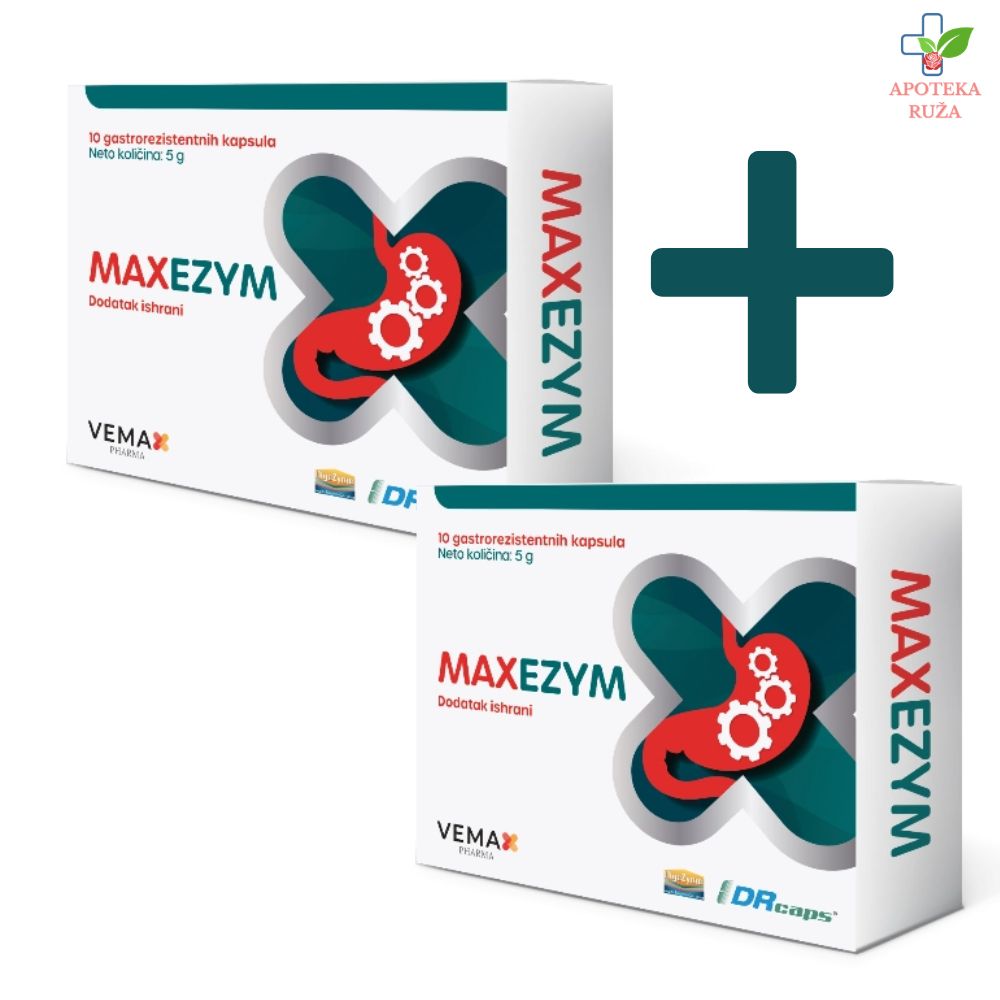 Maxezym za bolje varenje 10 kapsula 1+1 GRATIS