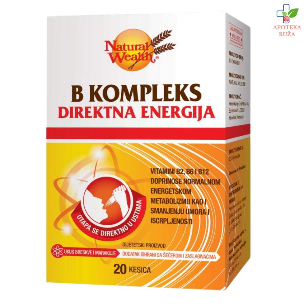 Natural Wealth B Kompleks direktna energija 20 kesica