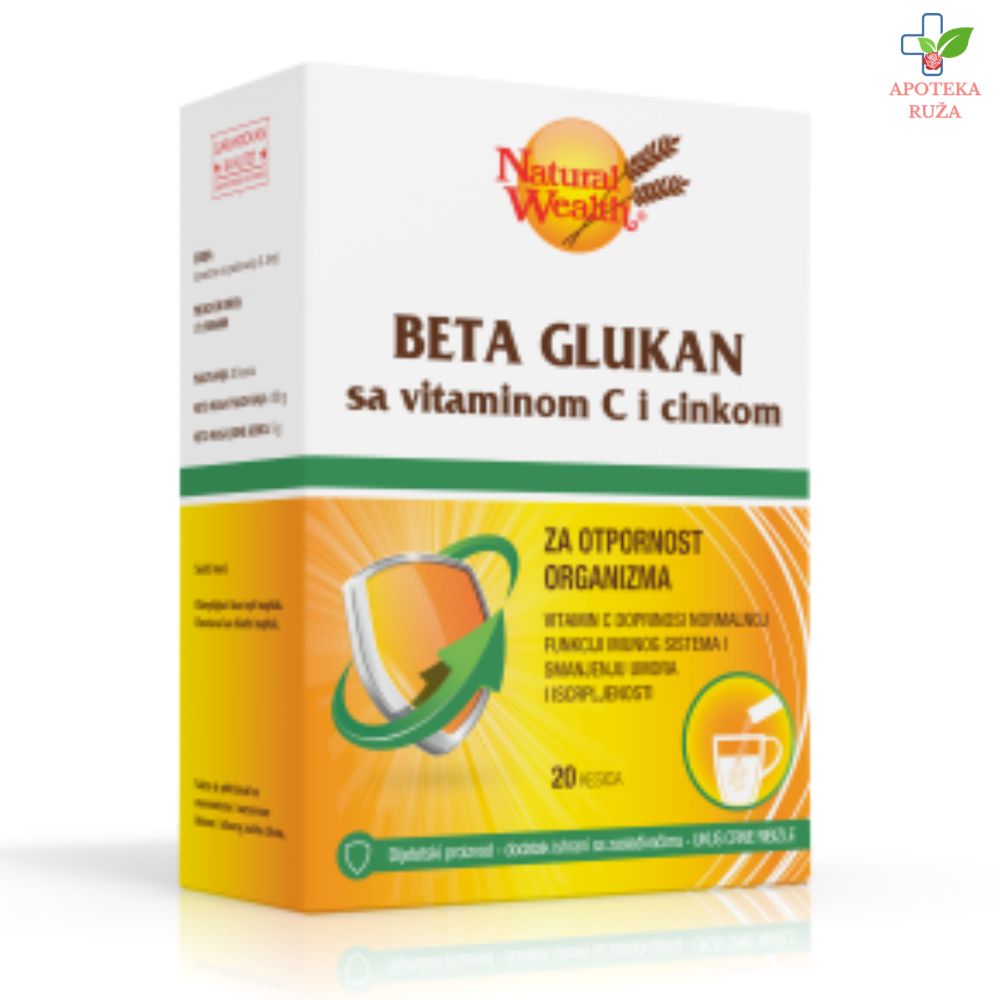 Natural Wealth Beta glukan+vitamin C+cink 20 kesica