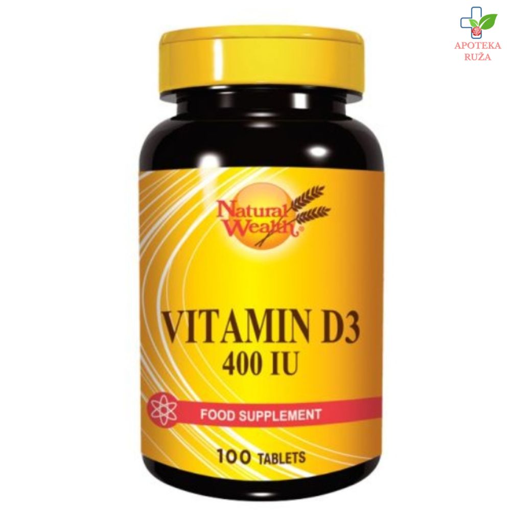 Natural Wealth Vitamin D3 400 IJ 100 tableta