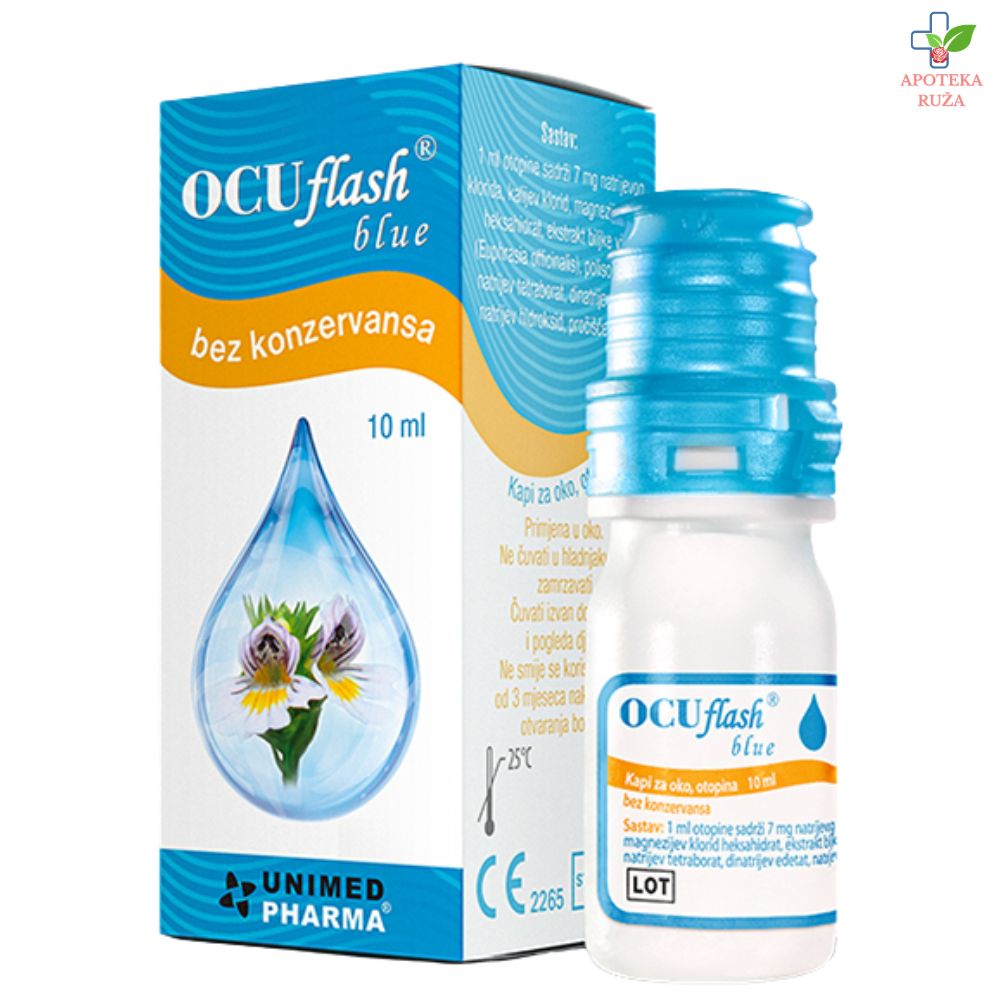 OCUflash blue kapi za oči veštačke suze 10ml BEZ KONZERVANSA