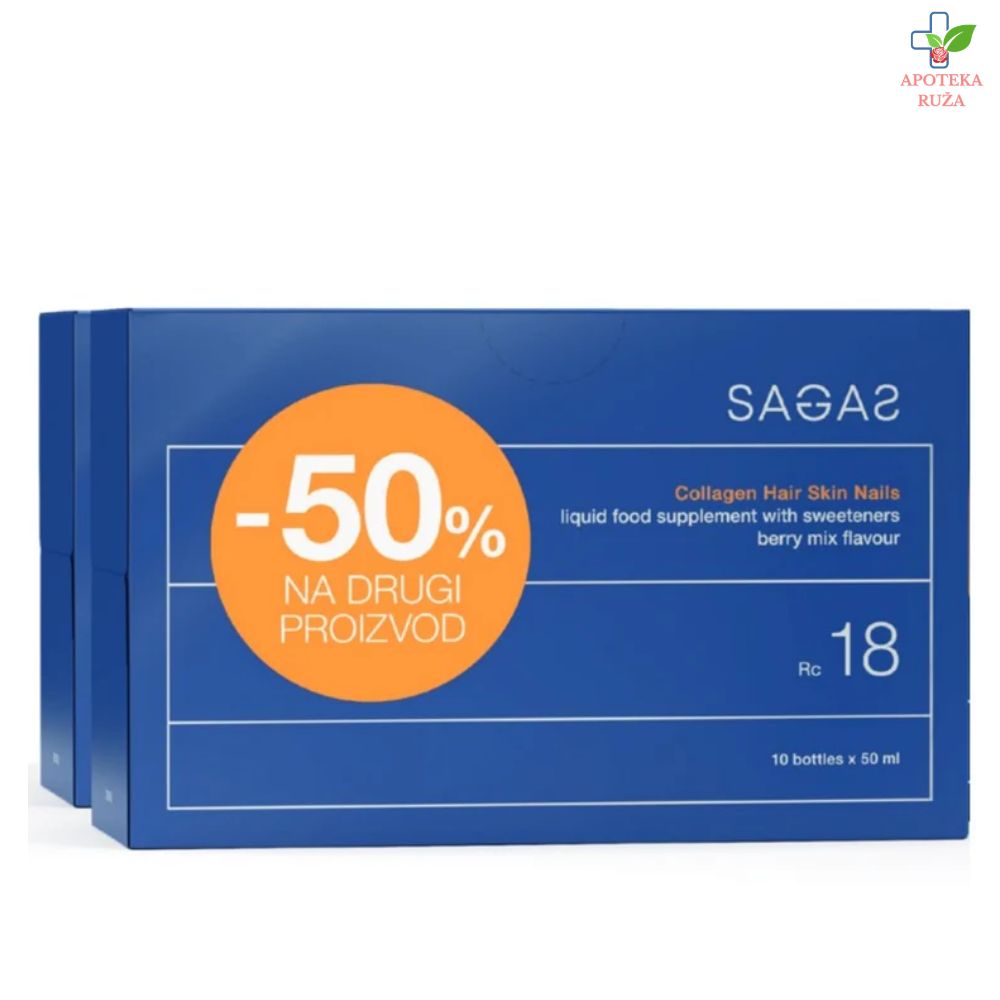 Sagas Collagen Hair Skin Nails 50ml 2×10 bočica