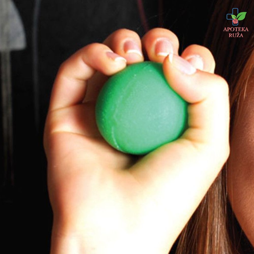 Silikonska loptica za jačanje šake i prstiju ML 0425