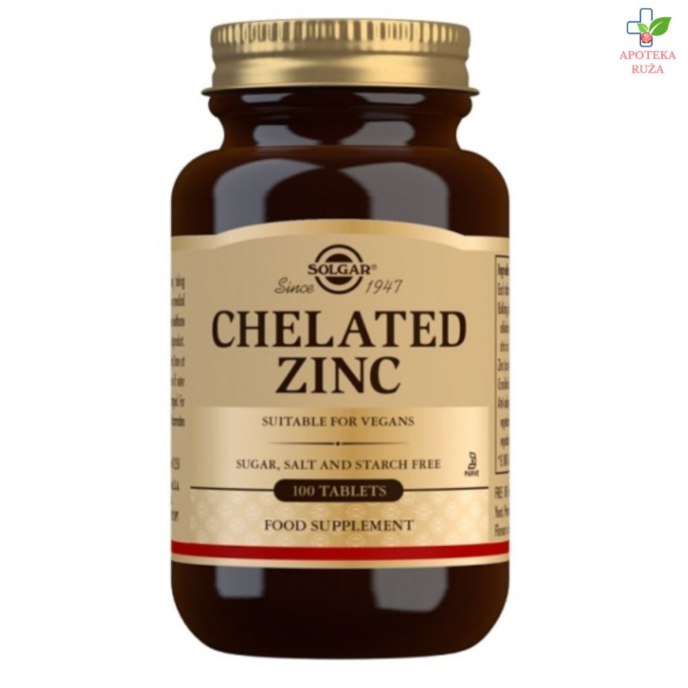 Solgar Cink helat 100 tableta