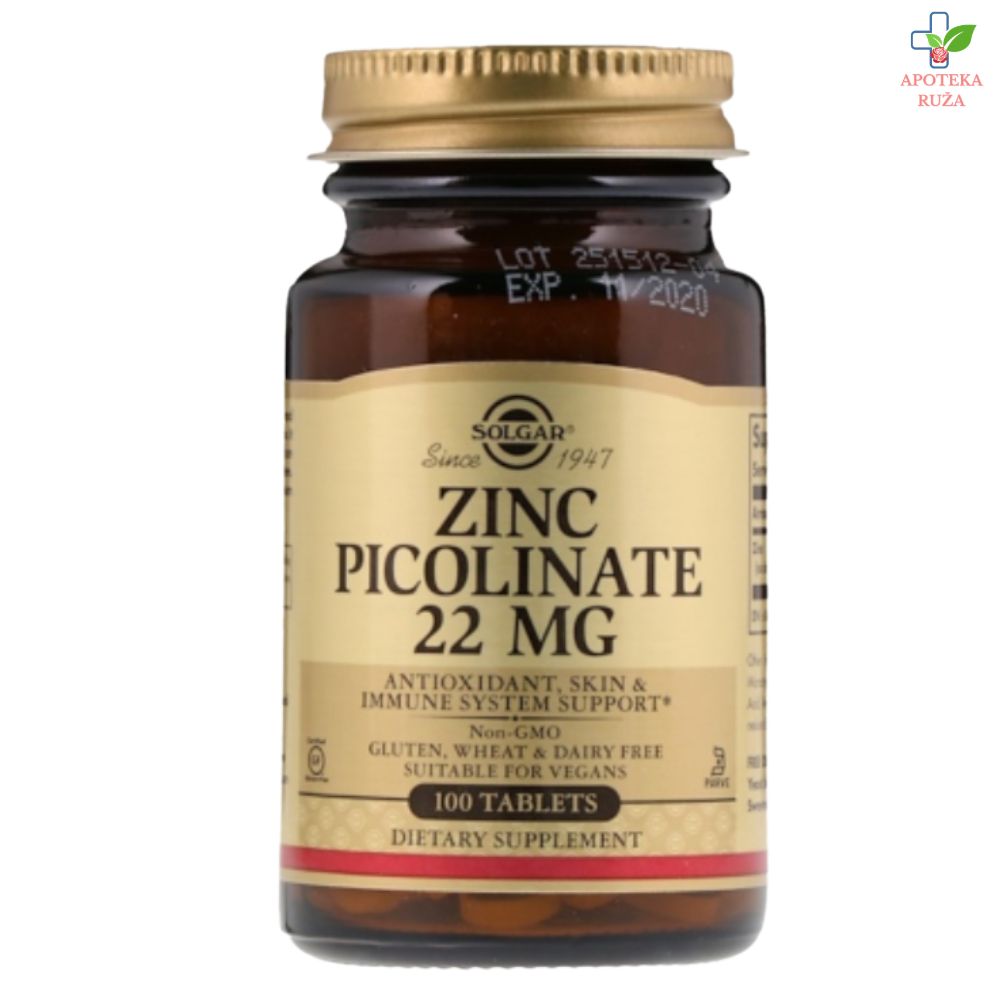 Solgar Cink pikolinat 100 tableta