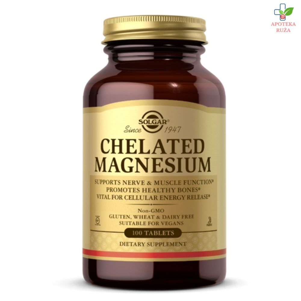 Solgar Helirani magnezijum 100 tableta