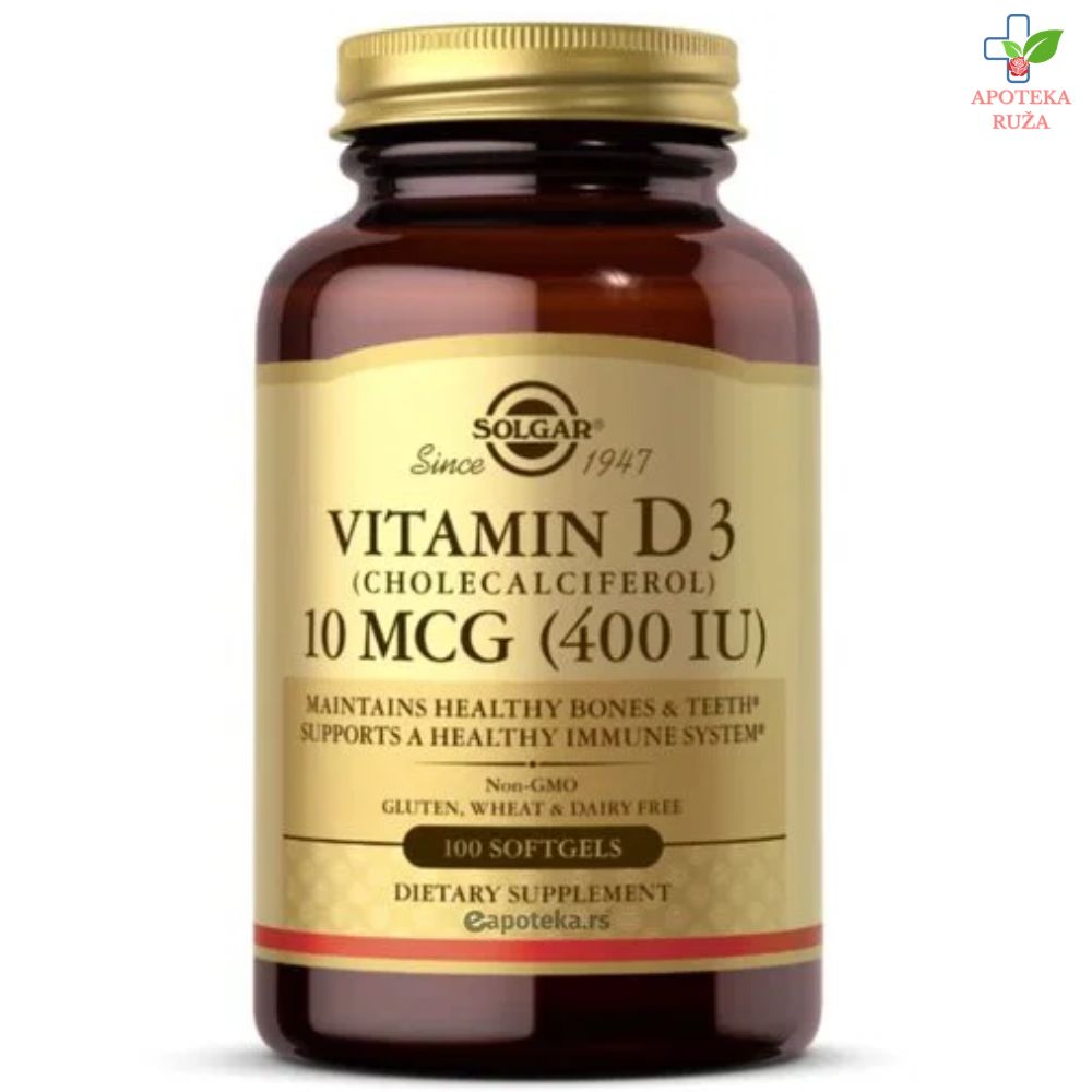Solgar Vitamin D3 400IU 100 kapsula