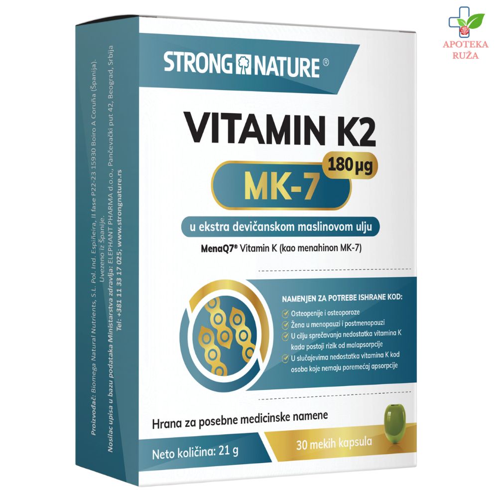 Strong Nature Vitamin K2MK7 u maslinovom ulju 30 kapsula