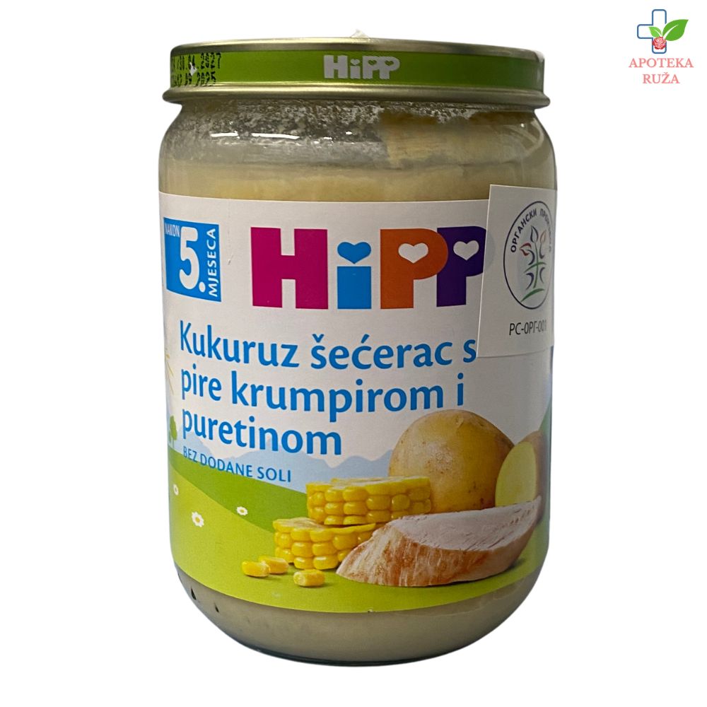 Hipp kašica kukuruz, pire krompir i piletina 190g