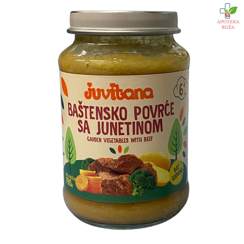 Juvitana kaša baštensko povrće sa junetinom 190g
