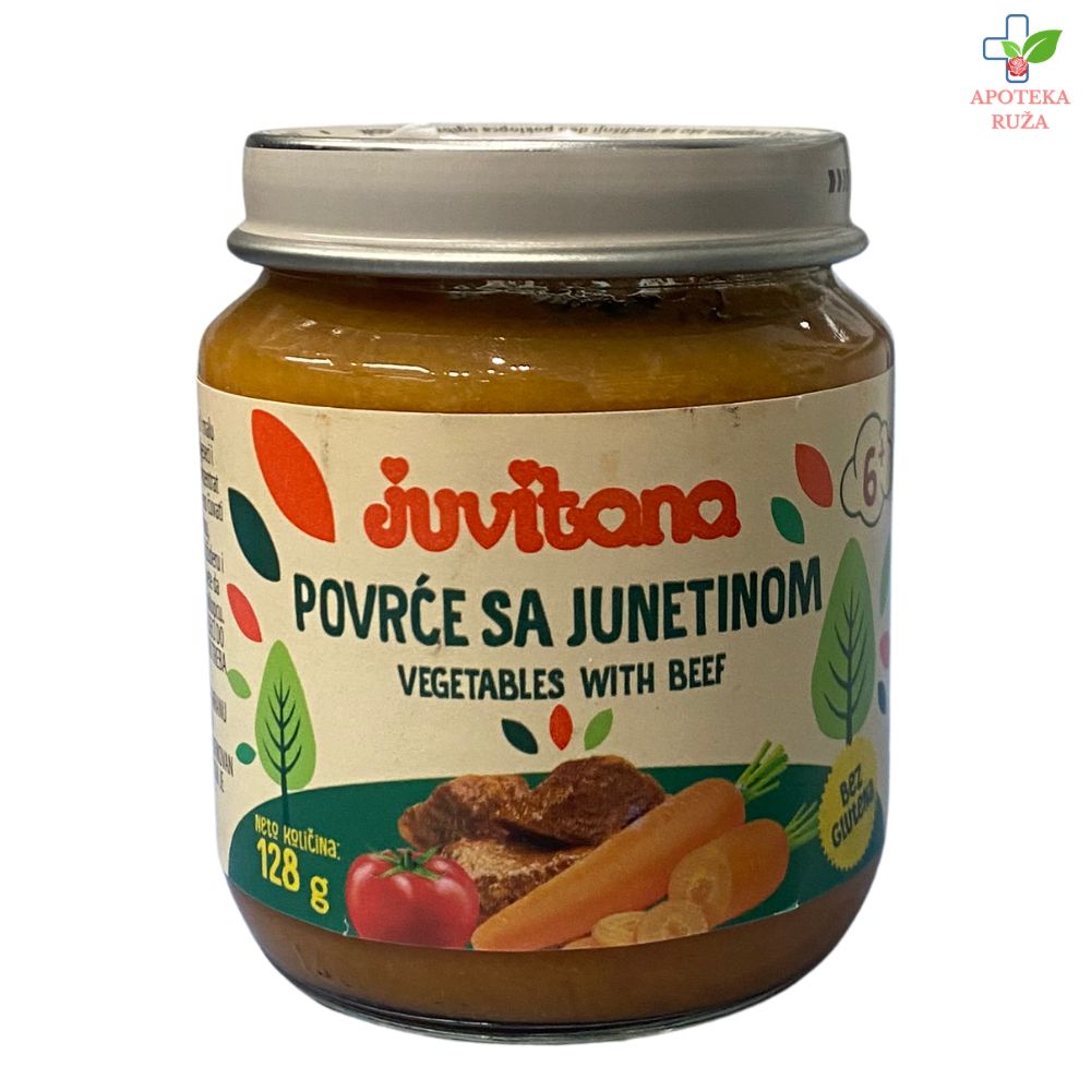 Juvitana kaša povrće sa junetinom 128g