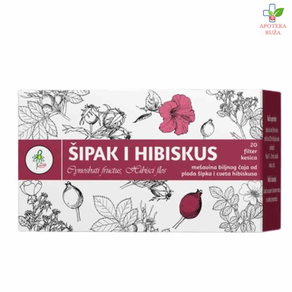 Čaj Šipak i Hibiskus 20 kesica IJP