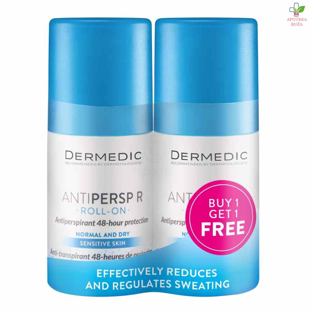 DERMEDIC Antiperspirant Roll On 1+1 GRATIS